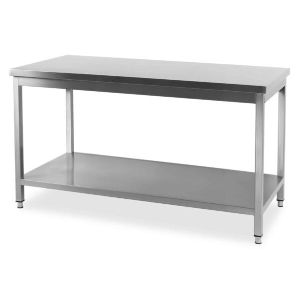 HCB Pro-line Mesa de trabajo – con estante inferior – 150 x 60 x 85 cm – Acero inoxidable