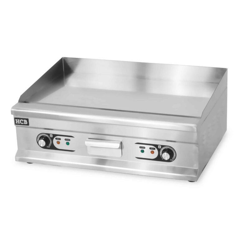 HCB Plancha – lisa – cromo – 75 cm – 400V – acero inoxidable