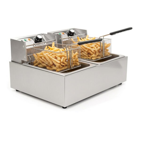 HCB Double fryer – 2 x 6 liters – 2 x 230V – stainless steel