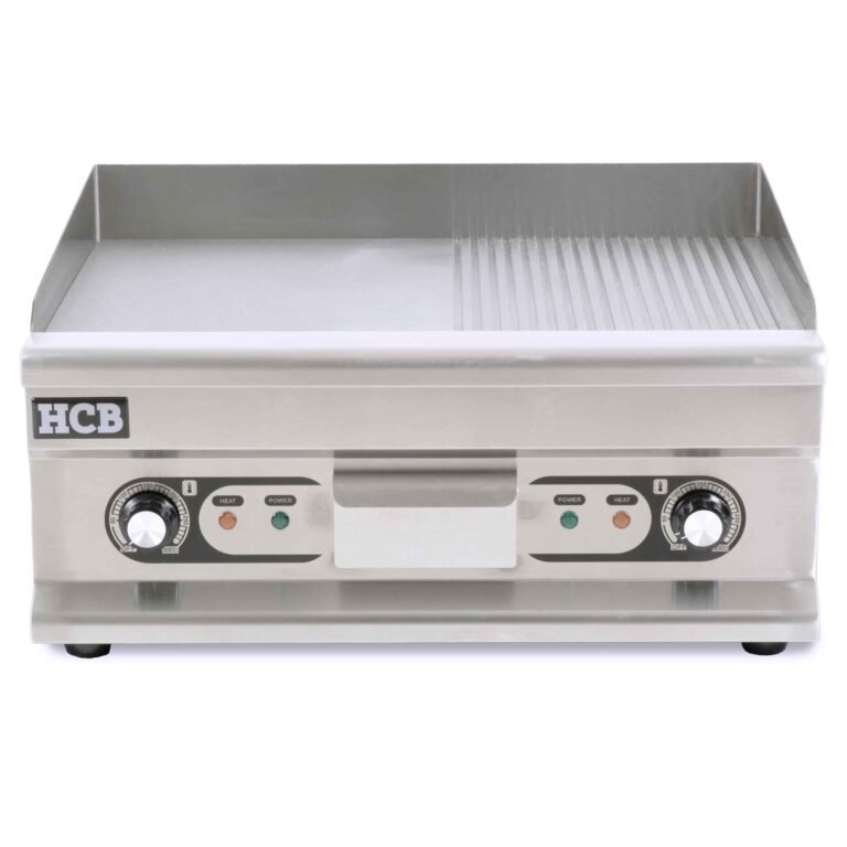 HCB Plancha – 1/2 acanalada – 60 cm – 400V – Acero inoxidable