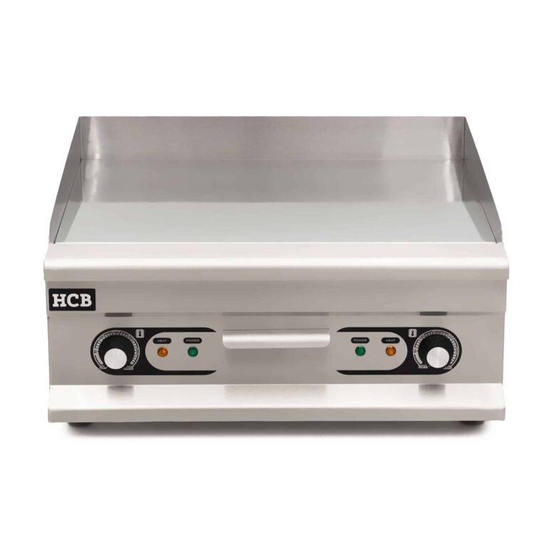 HCB Plancha – lisa – cromo – 60 cm – 400V – acero inoxidable