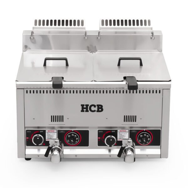 HCB Freidora doble – 2 x 21 litros – gas natural – acero inoxidable