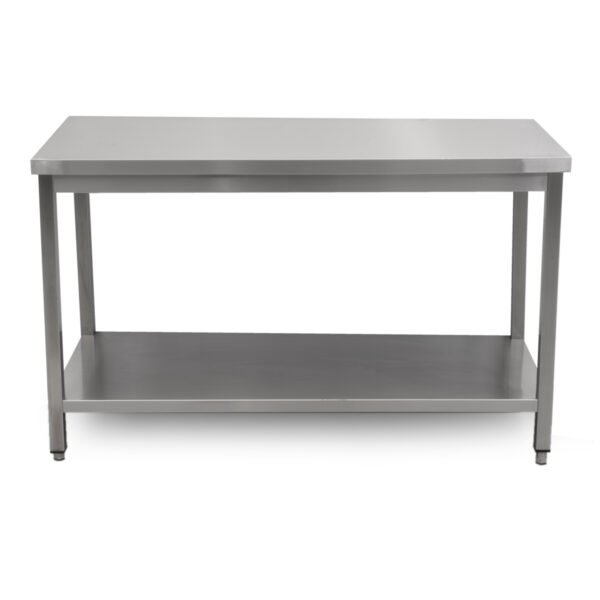HCB Pro-line Mesa de trabajo – con estante inferior – 140 x 60 x 85 cm – Acero inoxidable