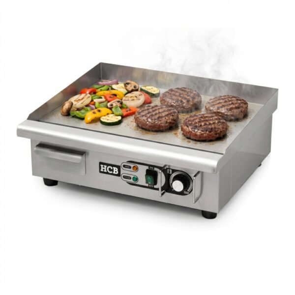 HCB Griddle – smooth – chrome – 55cm – 110V – stainless steel