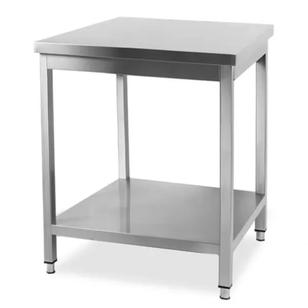 HCB Pro-line Mesa de trabajo – con estante inferior – 70 x 60 x 85 cm – Acero inoxidable