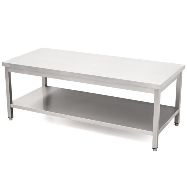 HCB Pro-line Mesa de trabajo – con estante inferior – 160 x 70 x 60 cm – Acero inoxidable