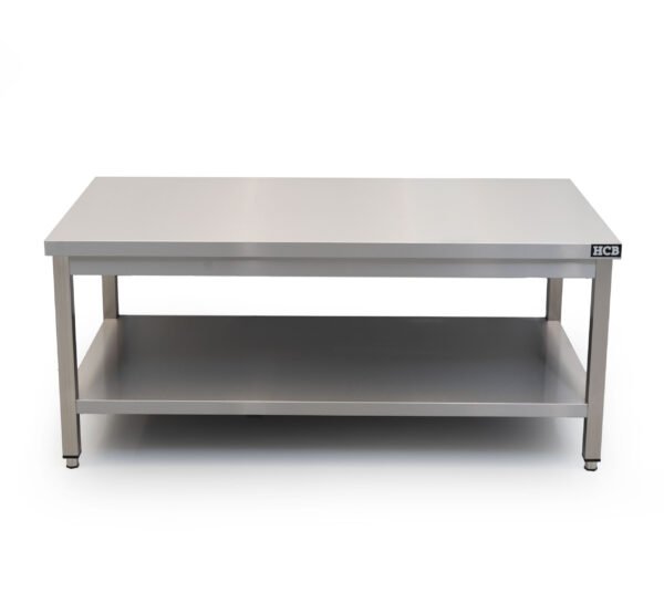 HCB Pro-line Mesa de trabajo – con estante inferior – 140 x 70 x 60 cm – acero inoxidable