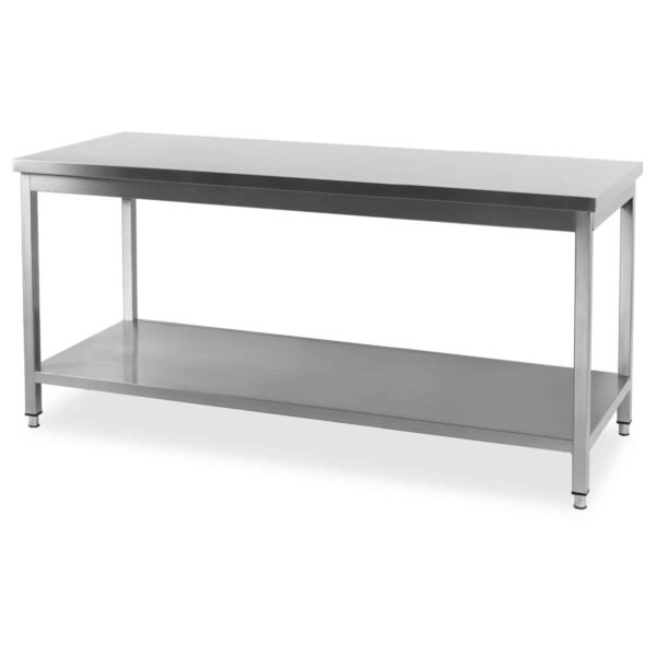 HCB Pro-line Mesa de trabajo – con estante inferior – 180 x 70 x 85 cm – Acero inoxidable