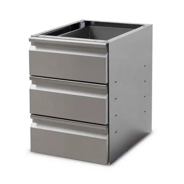 HCB Drawer Unit – 3 drawers – 40 cm – 600 series – Stainless Steel