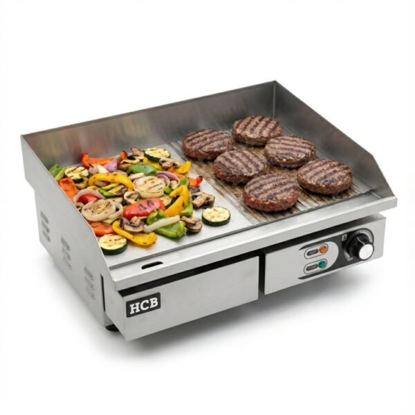 HCB Griddle – 1/2 ribbed – 55 cm – 110V – Stainless Steel