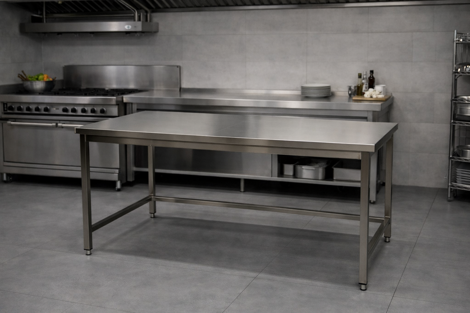 HCB Stainless Steel Work Table Basic-line 200 x 70 x 85 cm