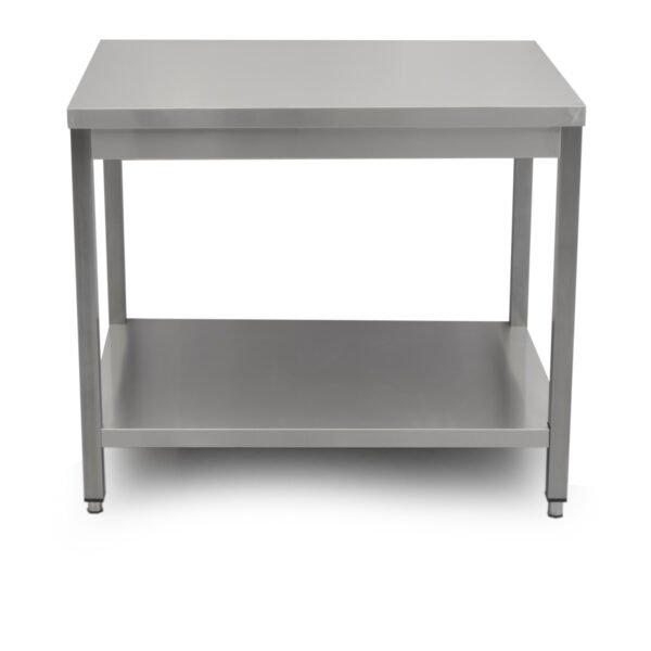 HCB Basic-line Mesa de Trabajo – con estante inferior – 100 x 70 x 85 cm – acero inoxidable