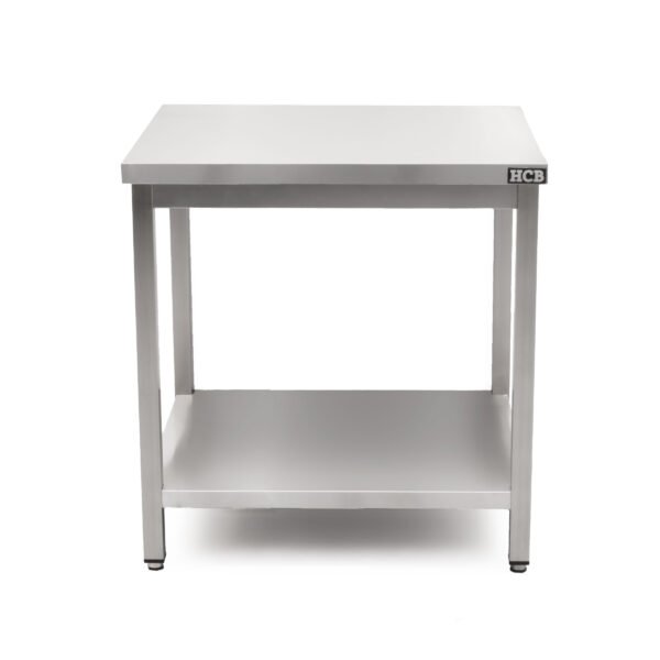 HCB Pro-line Mesa de Trabajo – con estante inferior – 80 x 70 x 85 cm – acero inoxidable