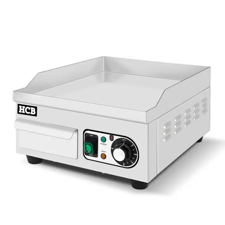 HCB Plancha – lisa – 36 cm – 110V – acero inoxidable