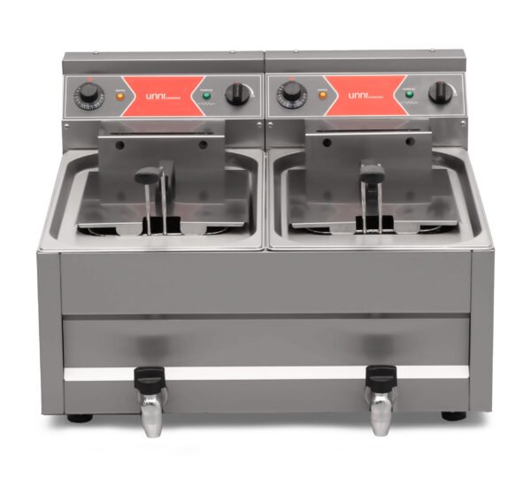 HCB Fryer – 2 x 12 liters – 400V – stainless steel
