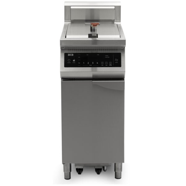 HCB Induction deep fryer – grease filter system – 20 liters – 400V – stainless steel