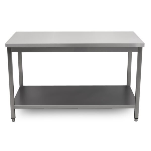 HCB Pro-line Mesa de trabajo – con estante inferior – 140 x 70 x 85 cm – Acero inoxidable