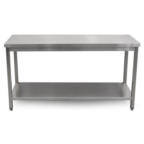 HCB Pro-line Mesa de trabajo – con estante inferior – 160 x 60 x 85 cm – acero inoxidable