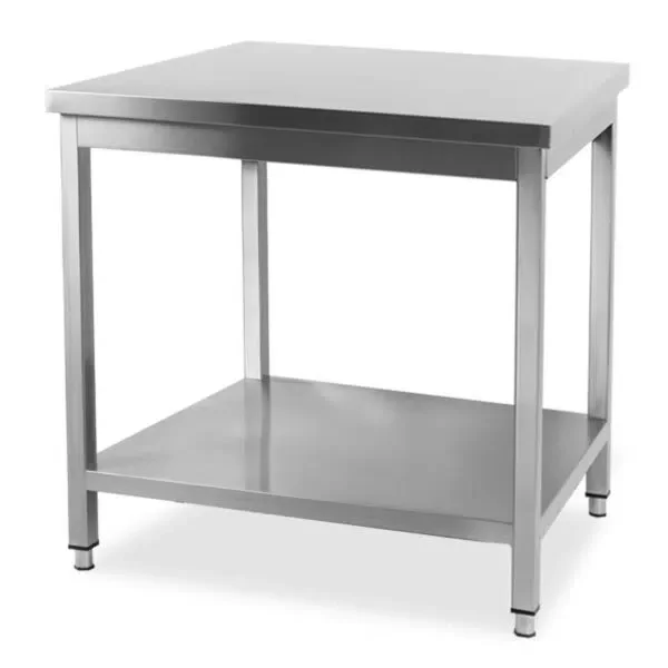 HCB Pro-line Mesa de Trabajo – con estante inferior – 80 x 60 x 85 cm – acero inoxidable
