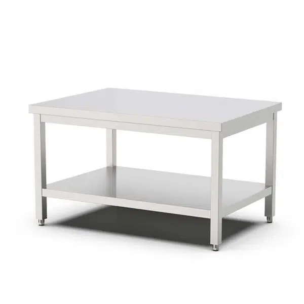 HCB Pro-line Mesa de Trabajo – con estante inferior – 100 x 70 x 60 cm – acero inoxidable