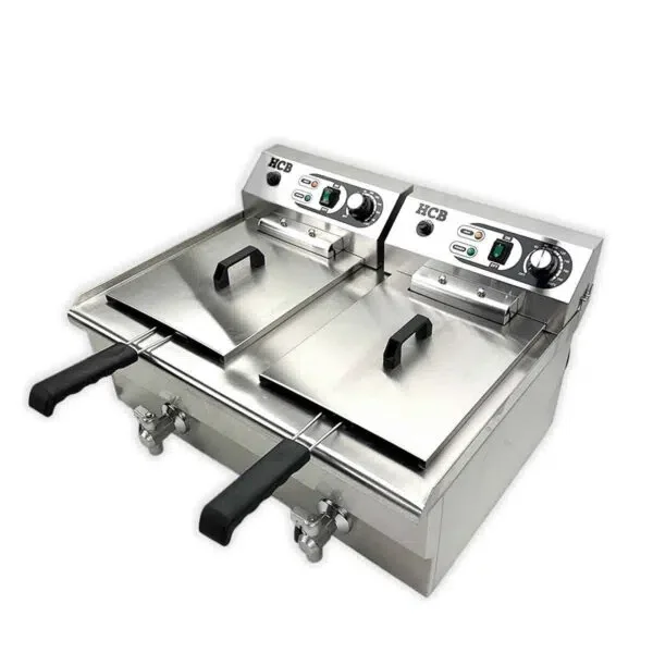 HCB Double fryer – 2 x 14 liters – 2 x 400V – stainless steel