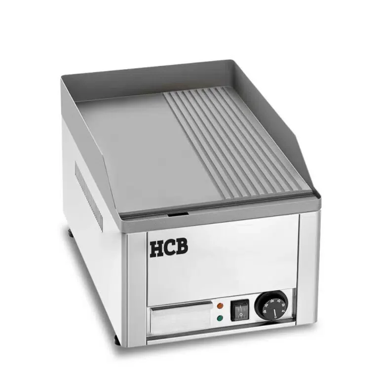 HCB Plancha – 1/2 acanalada – 36 cm – 110V – Acero inoxidable