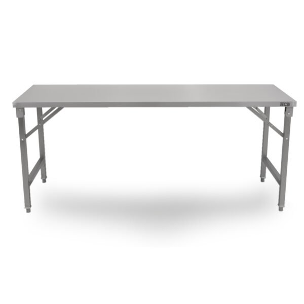 Mesa de Trabajo HCB – plegable – 200 x 70 x 85 cm – acero inoxidable