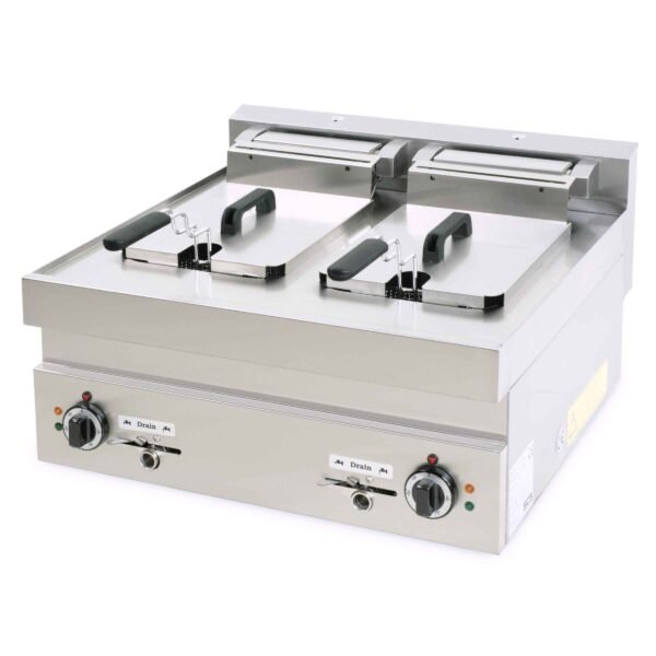 Freidora HCB – 2 x 10 litros – 400V – acero inoxidable