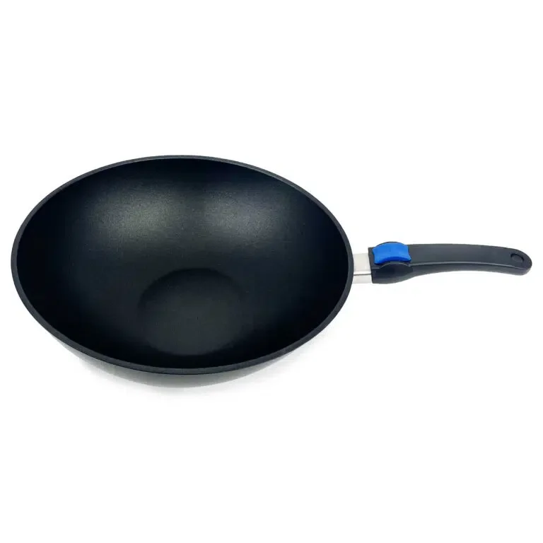 Eurolux Wok Pan – 32 x 36 cm – cast iron – ceramic