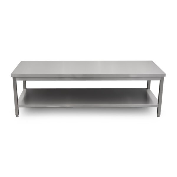 HCB Pro-line Mesa de Trabajo – con estante inferior – 200 x 70 x 60 cm – Acero Inoxidable
